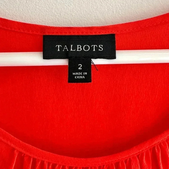 Talbots 100% Silk Orange Tank Top, Flowy Top, Business Casual, Size 2 - Picture 5 of 16